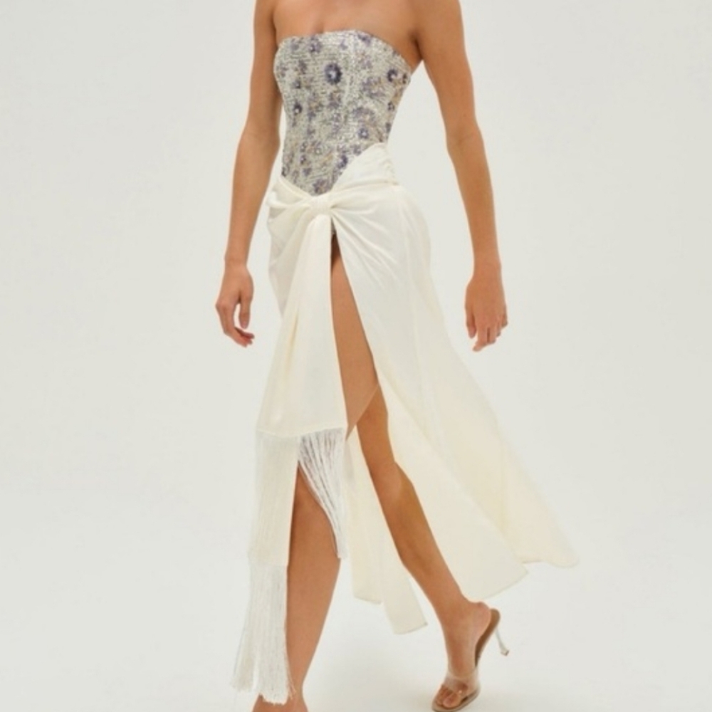 Snowflake Sequin Maxi Dress
